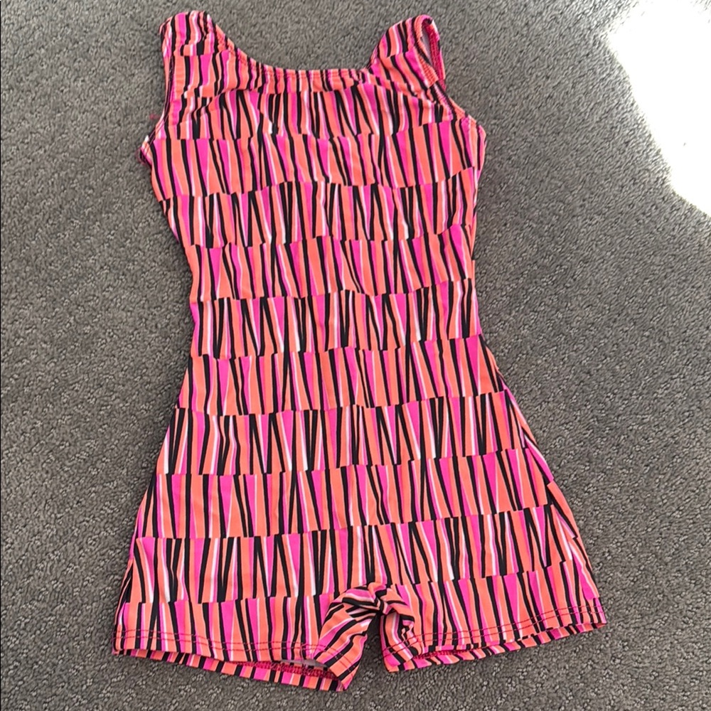 Colorful Striped Kids Leotard